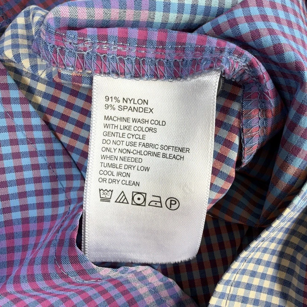 Tommy Bahama Siesta Key Paloma Check Stretch Button Up Long Sleeve Size 3XL - Picture 11 of 16